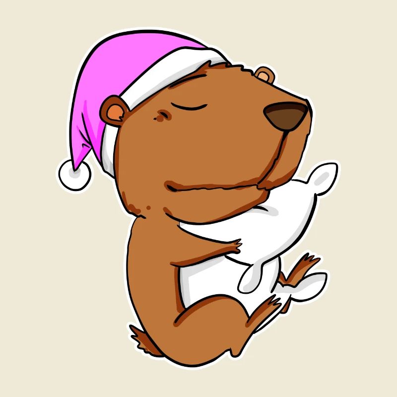 Capybara Capybara Tired Pillow Relax