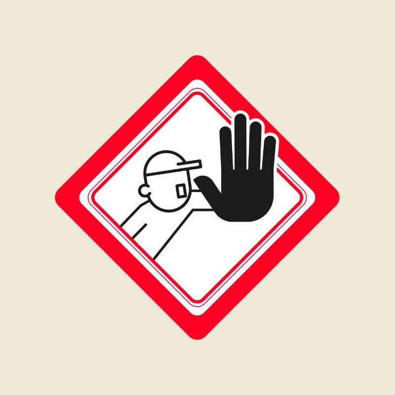 Unauthorized access prohibited Prohibition signs