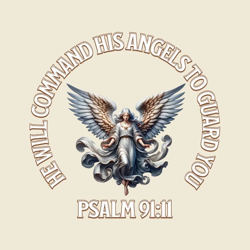 Ange Céleste Psaume 91:11 Design