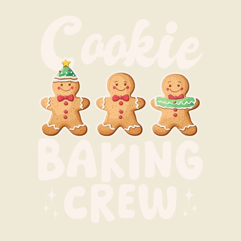 Funny Christmas Gingerbread Cookie Baking Crew