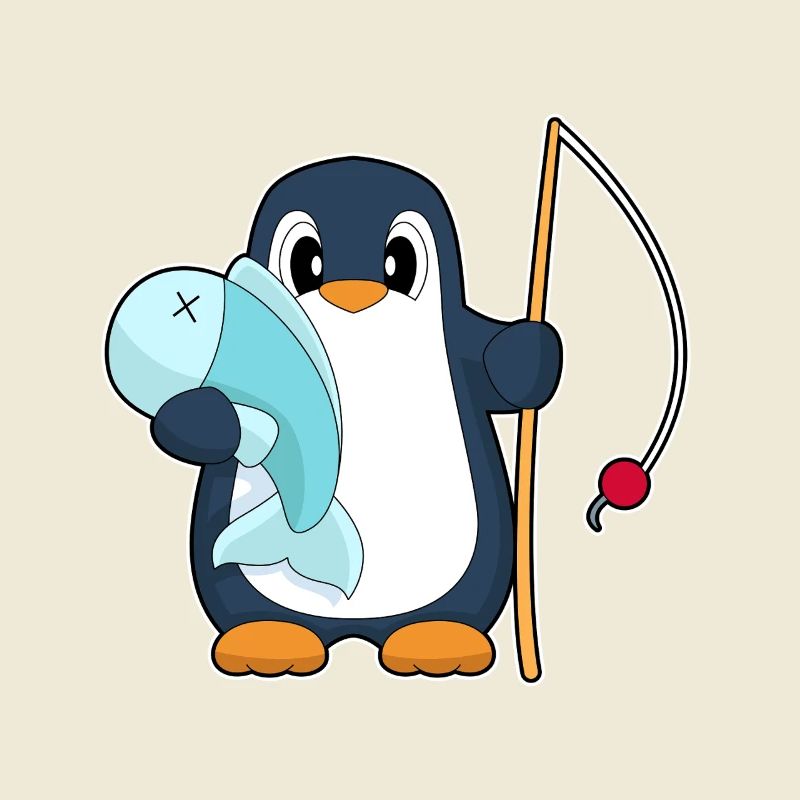 Pingouin Pêcheur Poisson Pêche