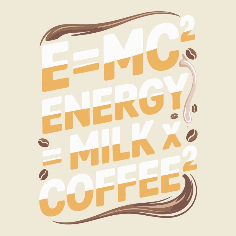 E=MC2 Physics Saying Caffeine Nerd Energy Coffee