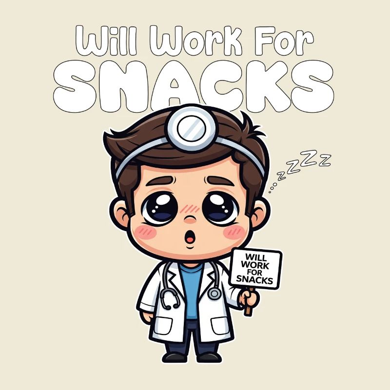 WILL WORK FOR SNACKS - DOCTOR GIFT