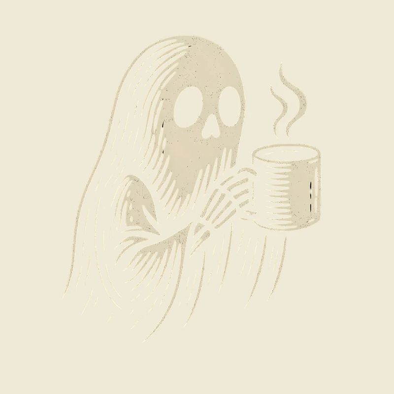 Skeleton with coffee enjoyment design