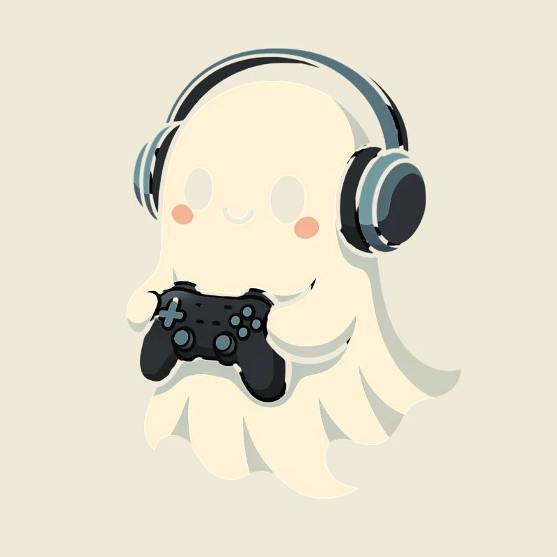 Geist mit Kopfhörer Spielcontroller
