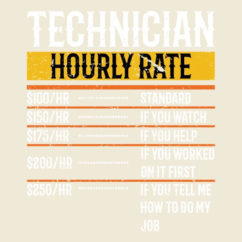 Technician Hourly Rate Maintenance Technician Tech