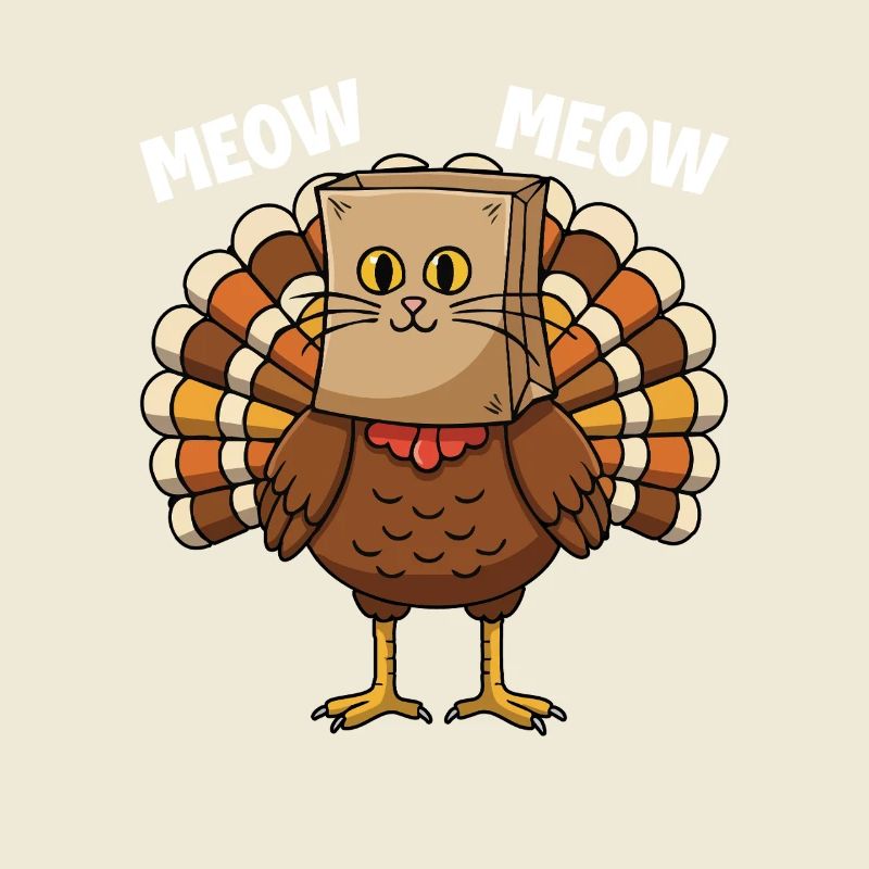 Truthahn Katze Thanksgiving Herbst Ernte
