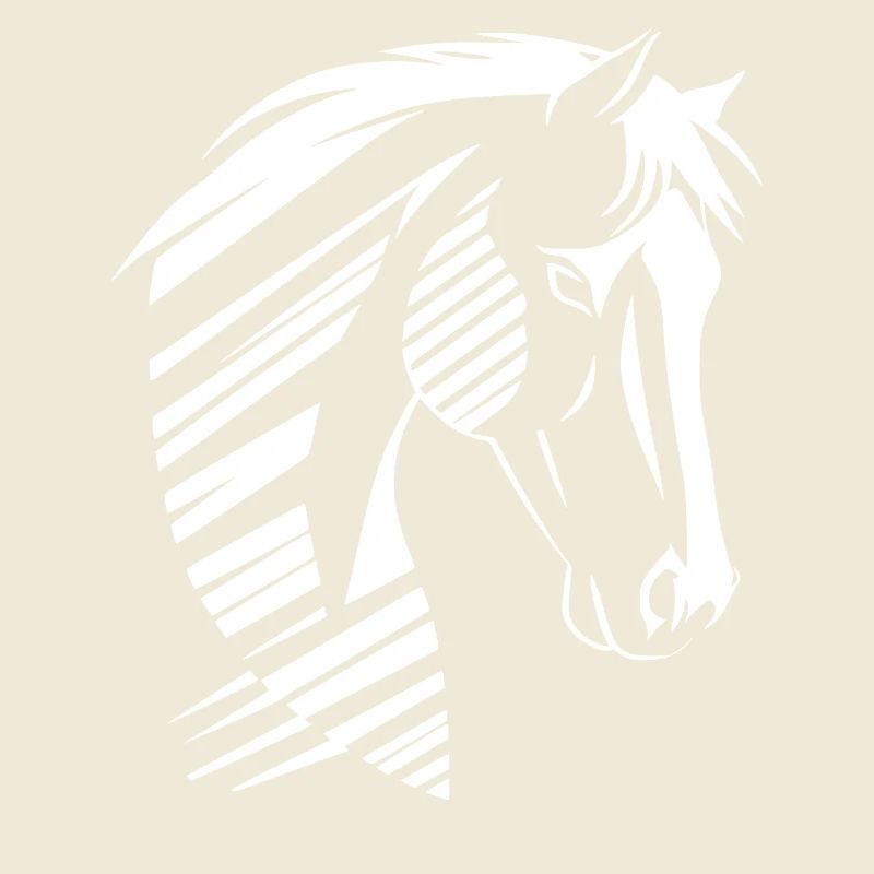 Silhouette de tête de cheval – Design solide