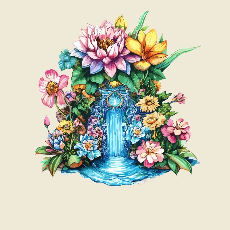 Kaléidoscope de la cascade de fleurs