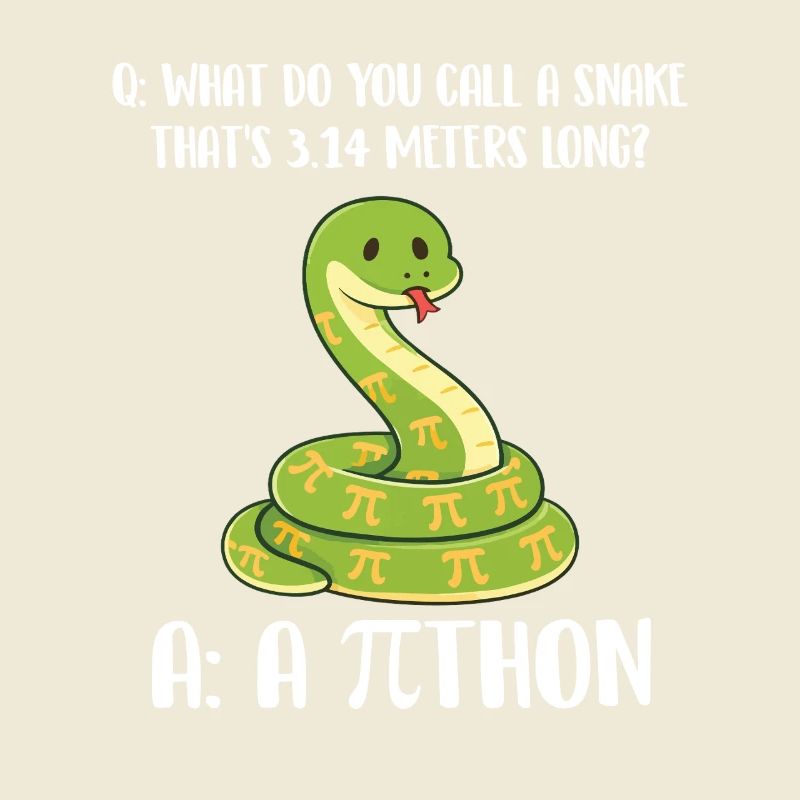 Snake 3.14 Meters Long Pi Day Python Joke