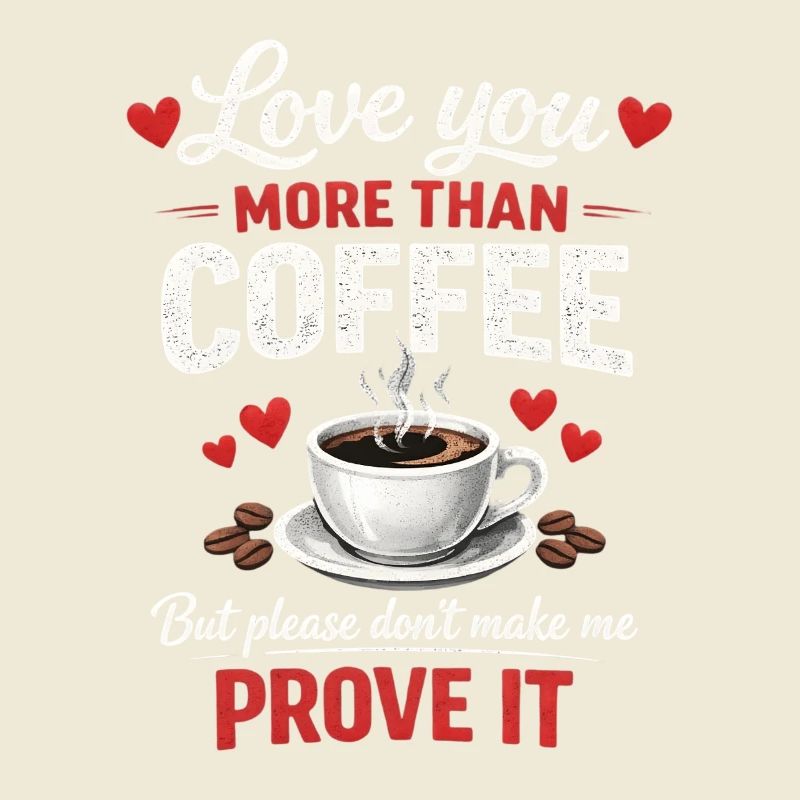 Je t’aime plus que le café Drôle de Saint-Valentin