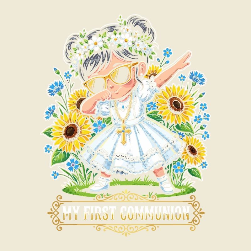 La danseuse de la fleur de la Première Communion