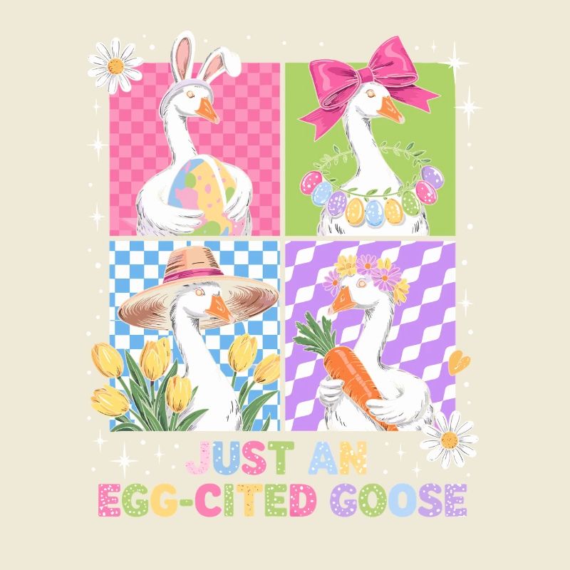 Eierfreudige Gans im Vier Panel