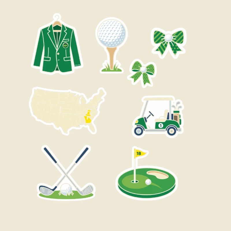 Ensemble d’autocollants Golf Universe
