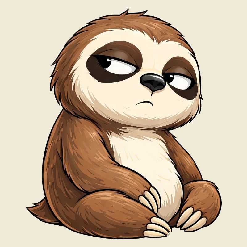 Sloth with tired look