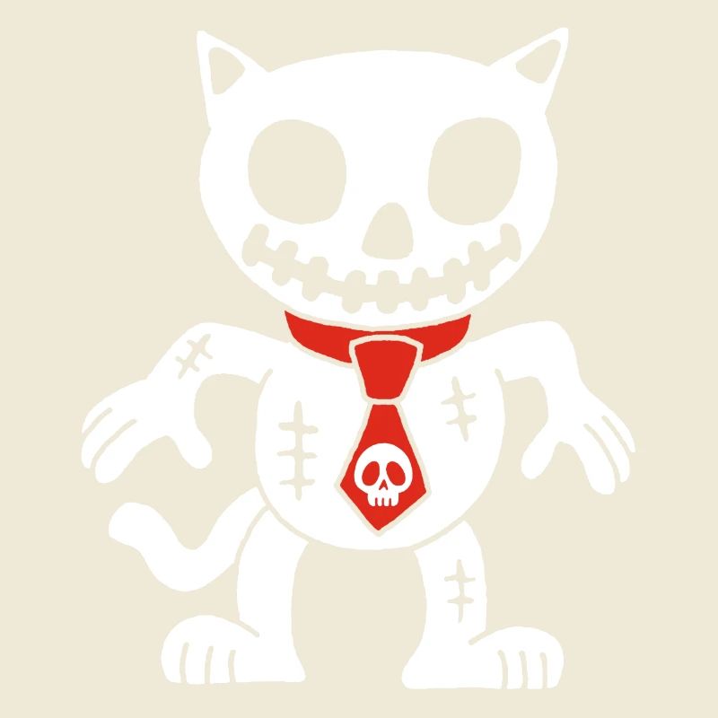 Chat blanc poupée vaudou