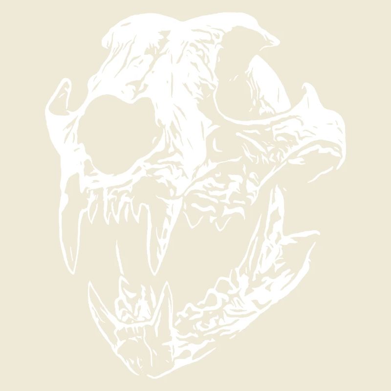 Smilodon skull with sharp teeth