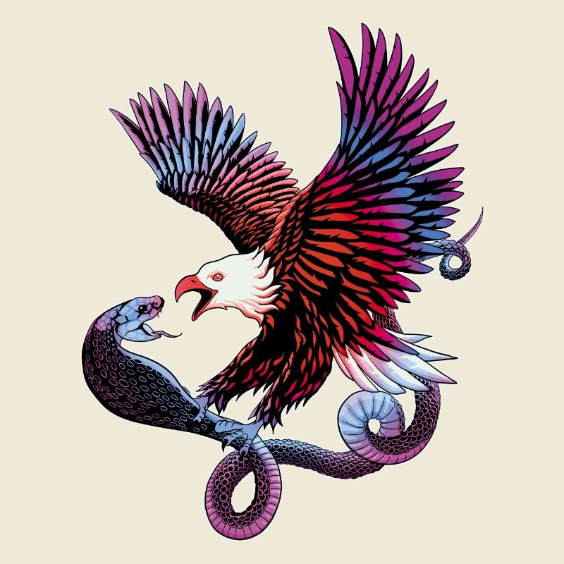 Eagle and snake