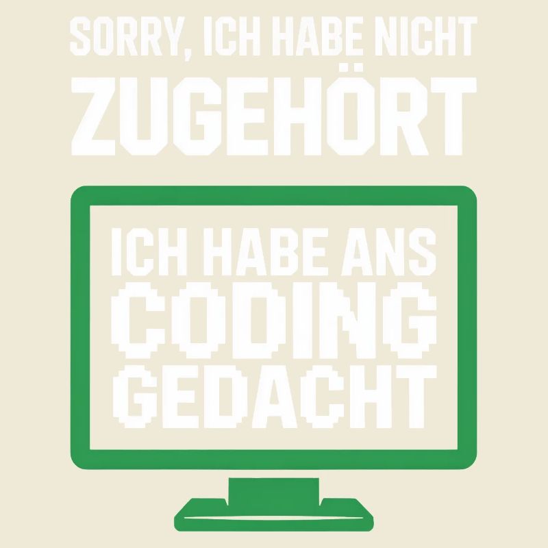 Coding Gedacht Bildschirm Spruch