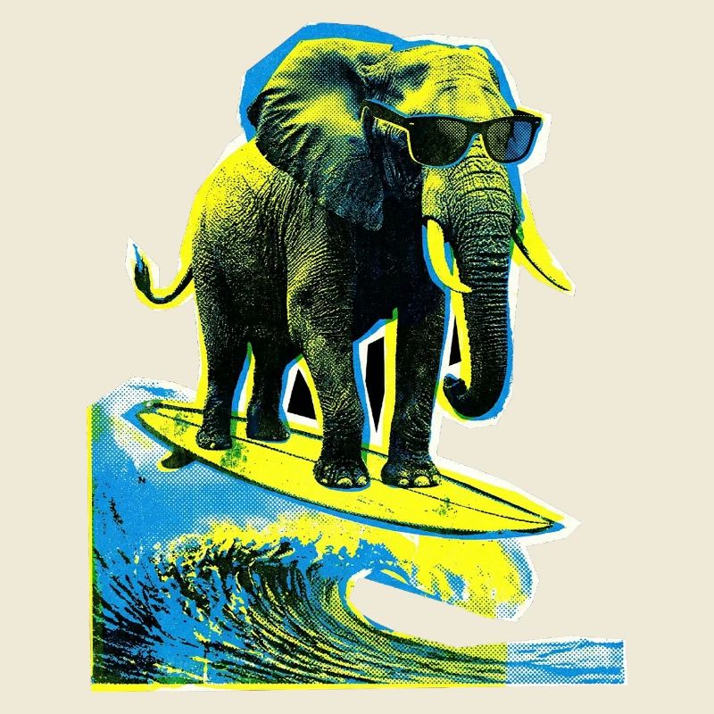 Elefant Surfer