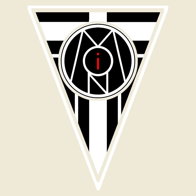 Abstraktes Geometrie-Design mit Spruch Moin