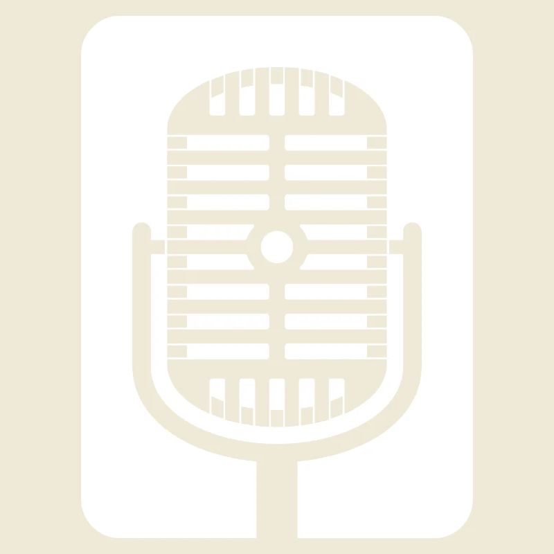 Retro Microphone Emblem