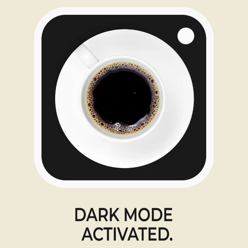 Dark Mode Activated Kaffee Nerd Spruch