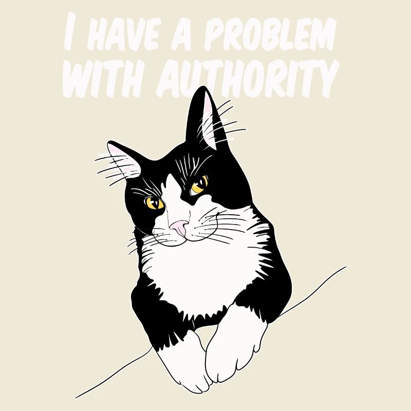 Le chat défie l’autorité