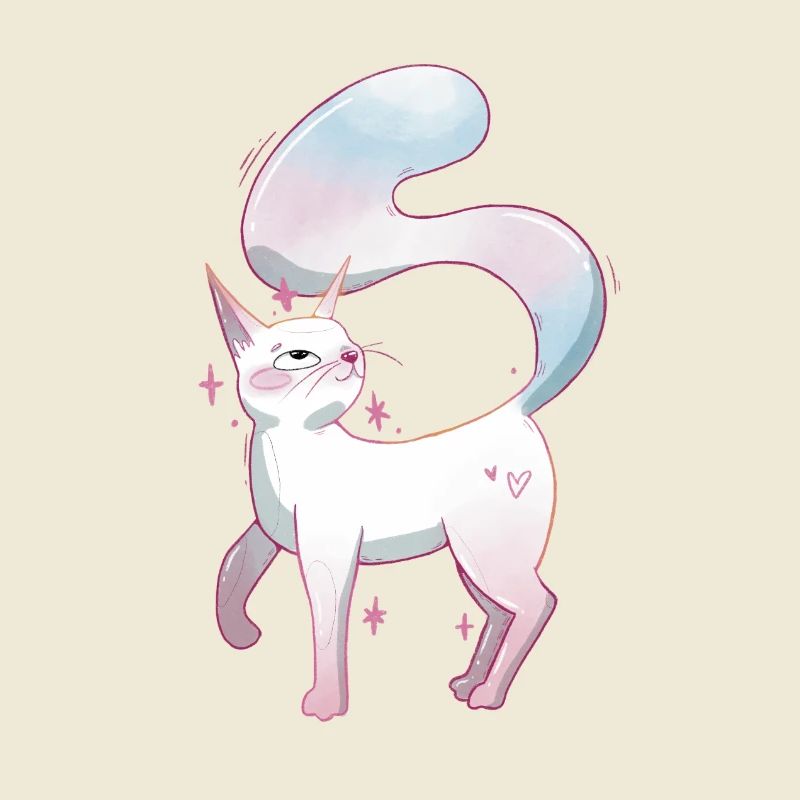 Fierté trans de chat mignon