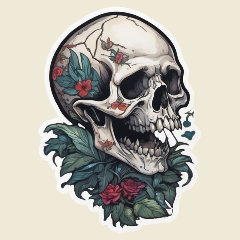 Conception de crâne d’impression de tatouage