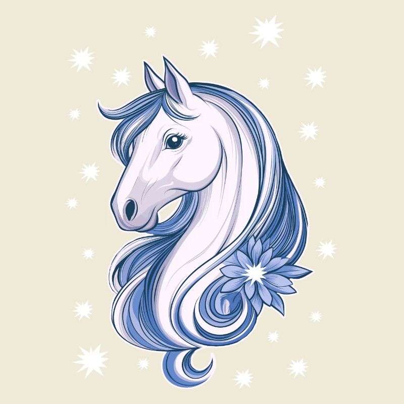 Cheval avec des étoiles