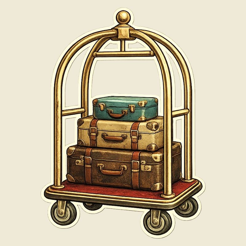 Vintage Box Trolley Travel Stack