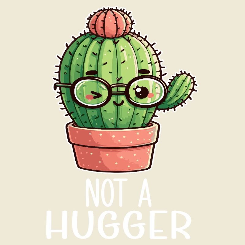 Cactus Non Cuddle Kawaii Glasses