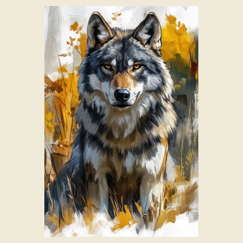 Illustration eines Wolfes
