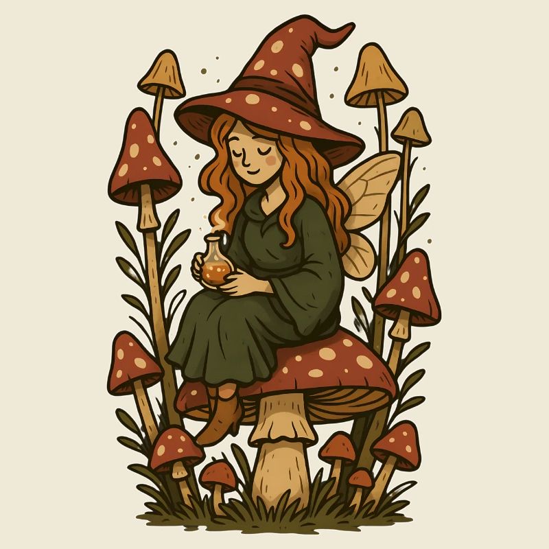 Fairytale forest magic fairy