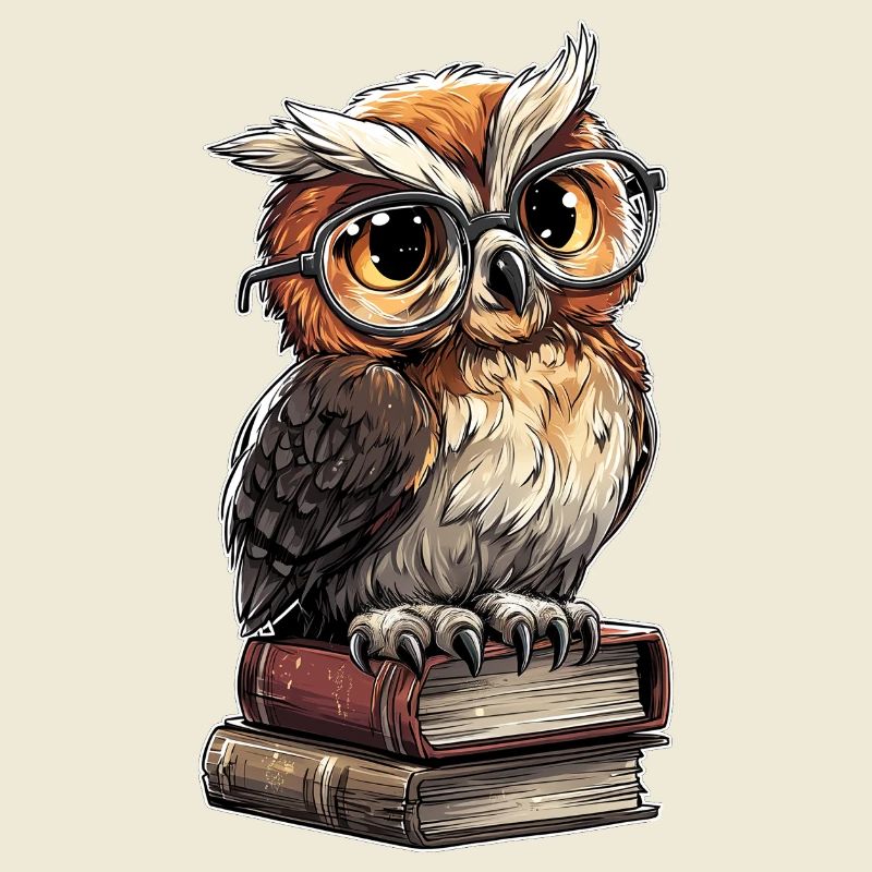 Owl Wise Stack Librarian Humor Buchclub