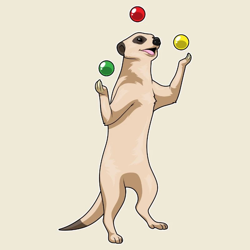 Jongleur de suricate jonglant