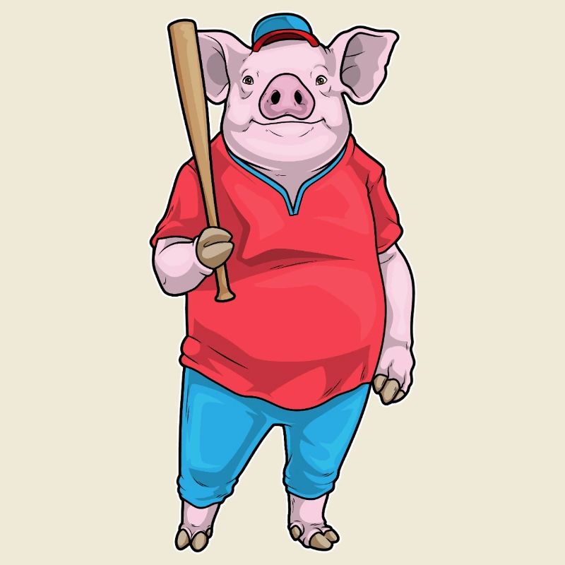 Pig Baseball Batte de baseball