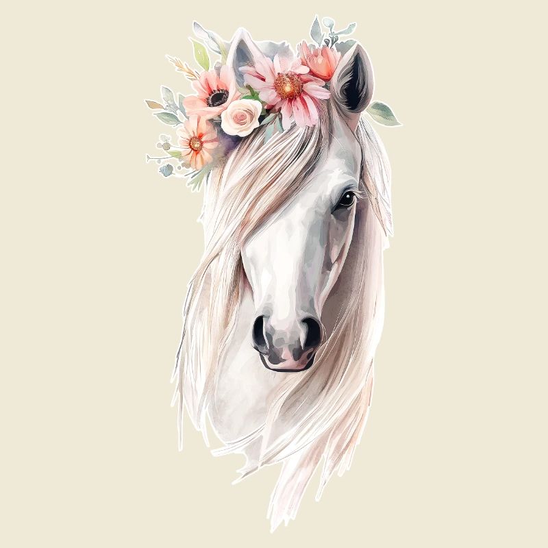 Pferd mit Blumen