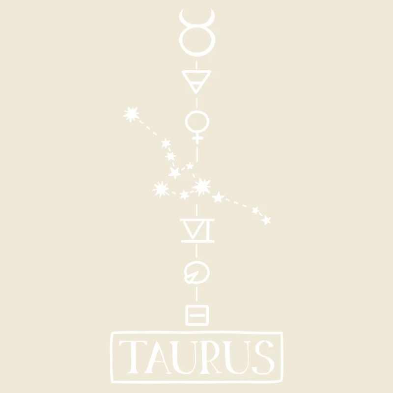Taurus - Stier Sternzeichen - weiss