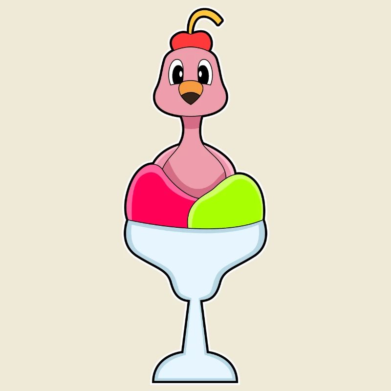 Flamingo Eisbecher