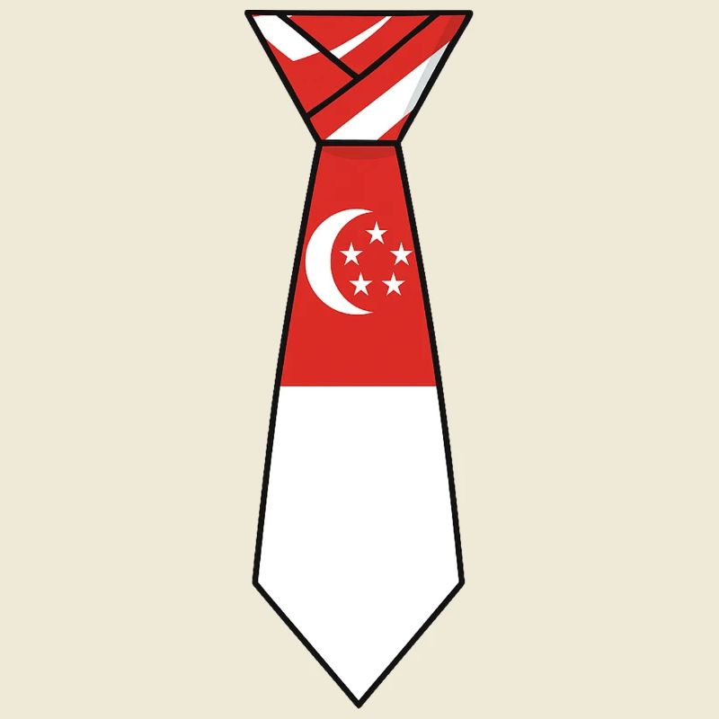 Cravate de Singapour – Conception du drapeau