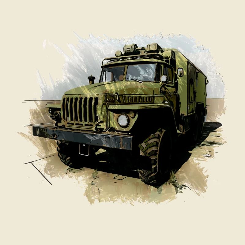 URAL 4320 avec corps de caisson