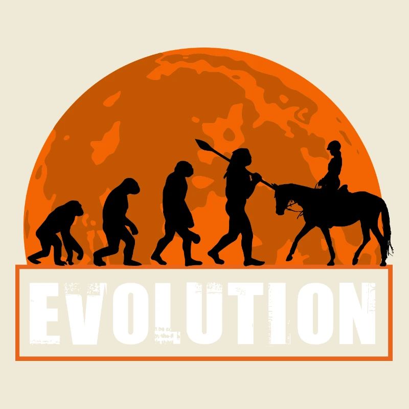 Evolution des Menschen Reitkunst