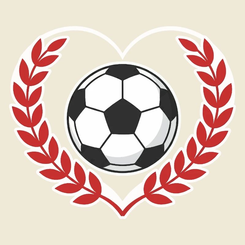 Herzball mit Lorbeerkranz