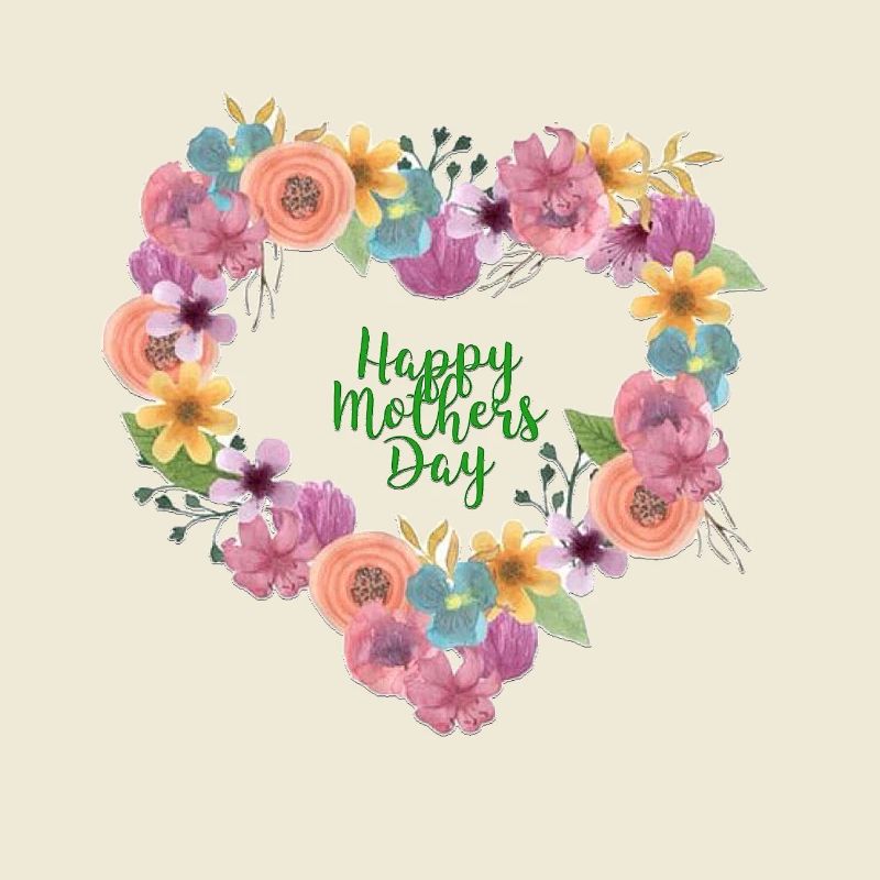 Blumenherz Muttertagsdesign