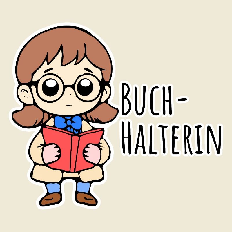 Die putzige Buch Halterin hält ein Buch