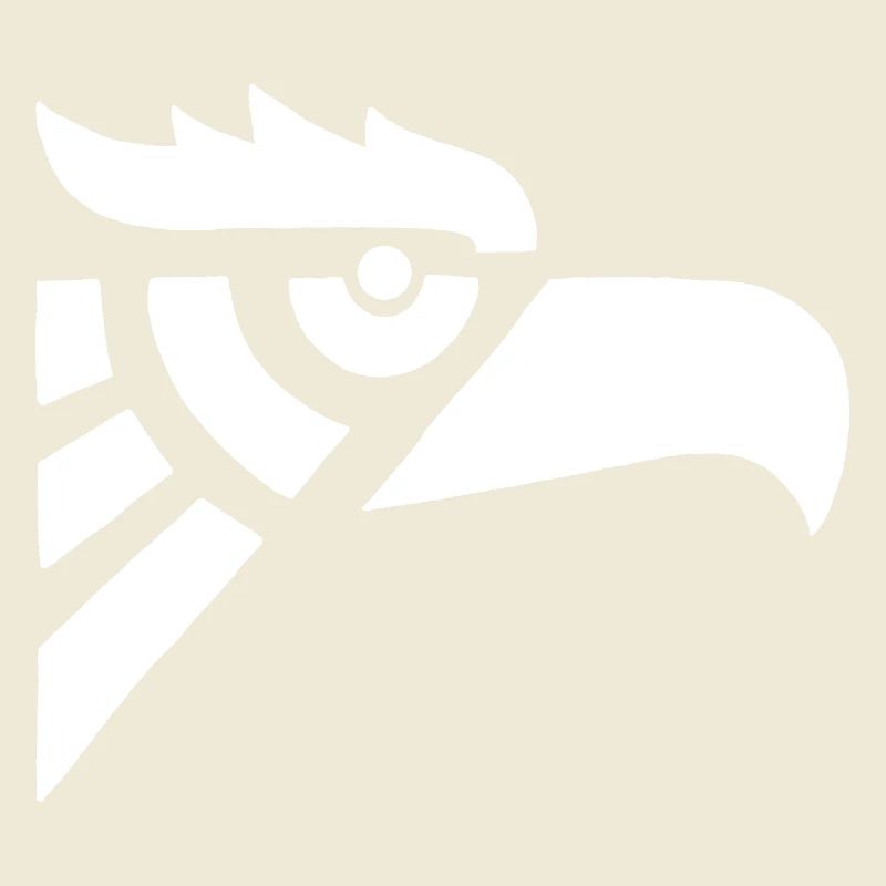 Aztec white eagle head