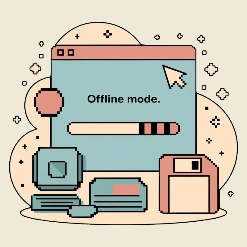 Internet rétro mode hors ligne