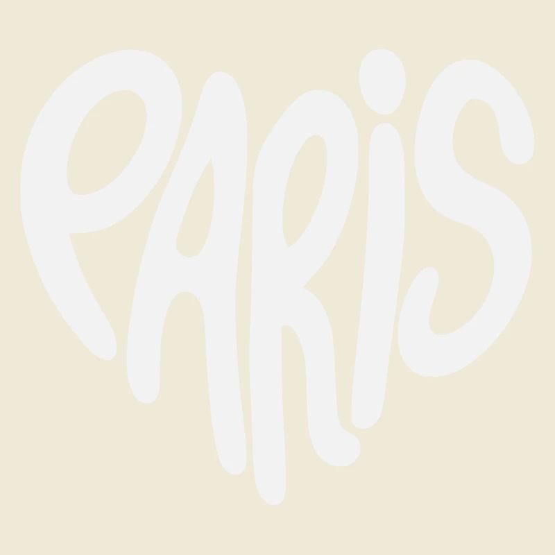 Logo de graffiti de Paris en forme de cœur